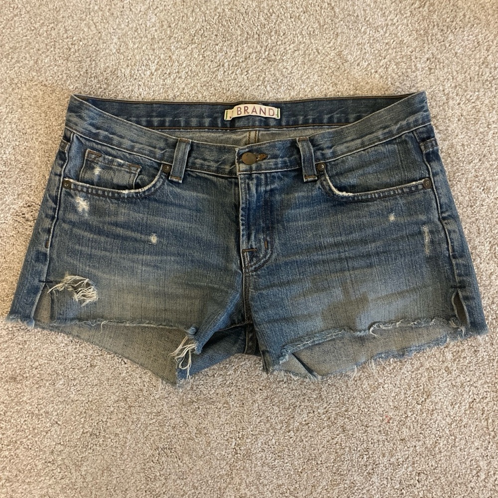 Abrand Denim Distressed Blue Women's Denim Shorts
